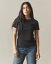 Women's Premium Slub Crew Tee - Black